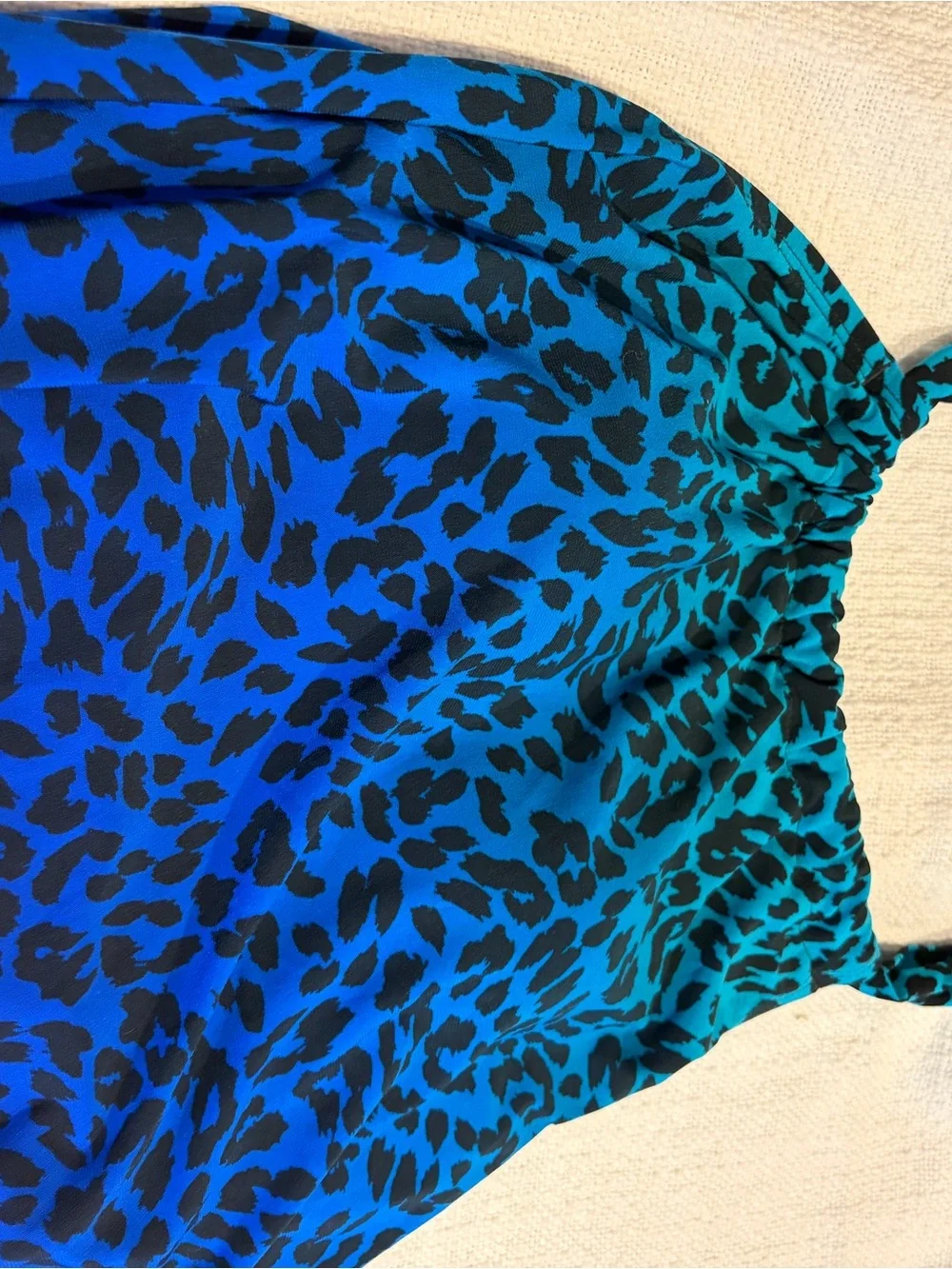 Aqua Green Women’s Leopard Halter Tankini Top - Women Swim - new Snall